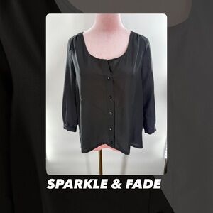 EUC Sparkle & Fade Open Back Blouse